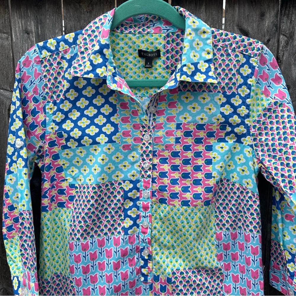 Talbots Women’s Island Patchwork Beach Preppy Coa… - image 4